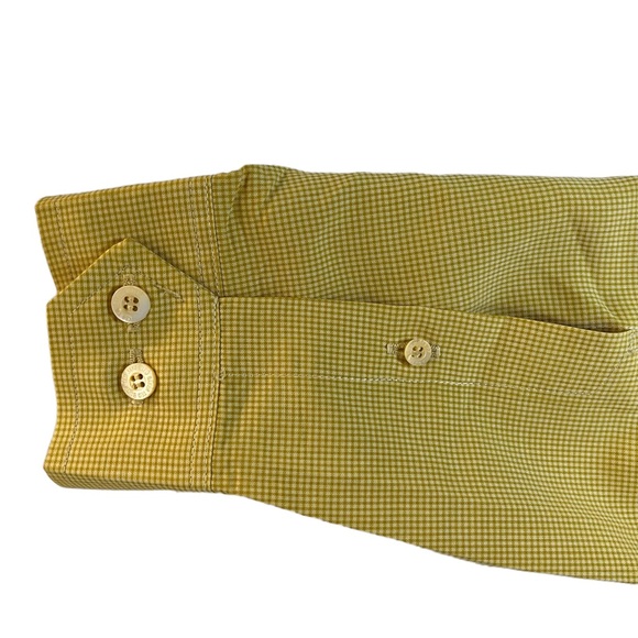 Ted Baker of London Men’s Gold Checked Dress Shirt Size 5 = US Size XL - Picture 5 of 9